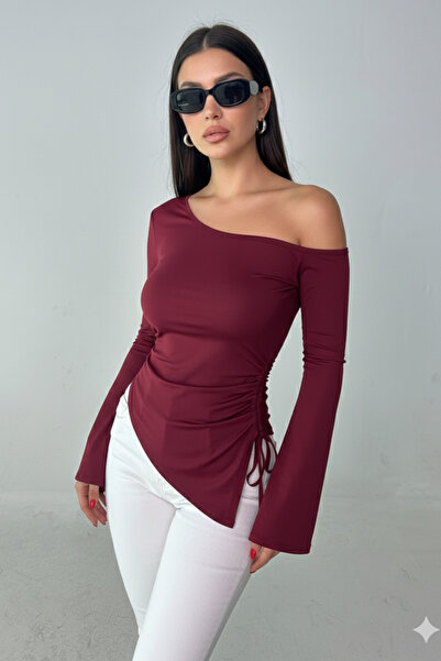 DİONNA BLUZĂ FLEXIBILĂ CU GĂLĂ ASIMETRICĂ, CU FĂRĂ MĂRGELE