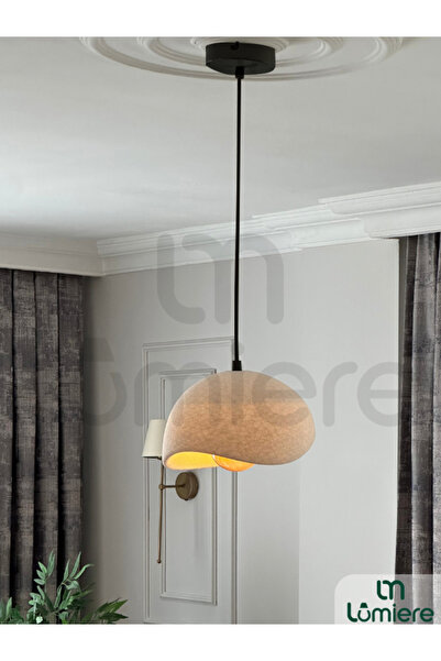lumiere Design Beton Görünümlü Iskandinav & Bohem Tekli Sarkıt Avize-Profesyo...