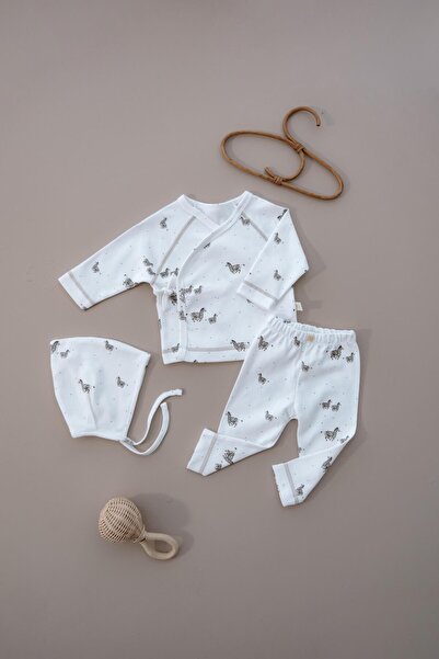 OhlalaKoala Zebra Printed Pure Hug Series Double Breasted 3-Piece Set