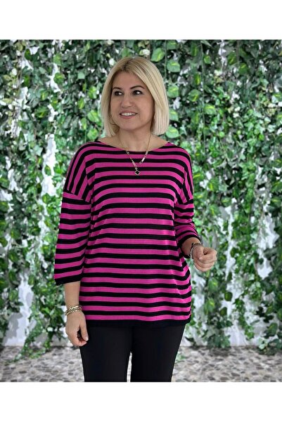 anne moda ankara رقبة دائرية، ثنية رقيقة للخريف والربيع، نصف كم ملابس تريكو م...