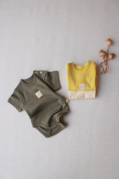 OhlalaKoala 3lü Basic Kısa Kollu Çıt Çıtlı Body Zıbın Model 8