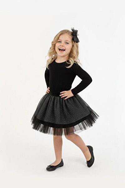 lillia kids Special Design Children's Skirt Set with Elastic Waist and Glitte...