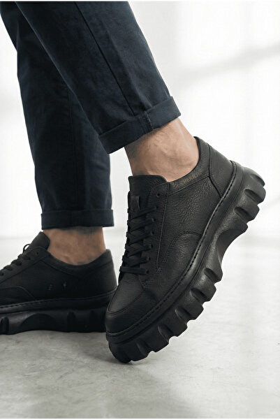 Zerenyus Pantofi pentru bărbați Cortex Premium Tractor Sole, negru