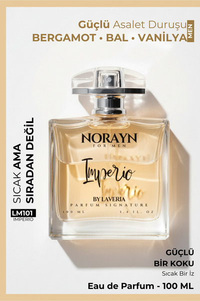 norayn Imperio LM101 Erkek Parfüm 100 ml EDP - Odunsu & Baharatlı Bal ve Vani...