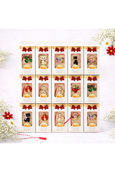 OEM Set de 30 de broșe Mărțișor în cutie specială cu mesaj, cadou de 1 Martie...