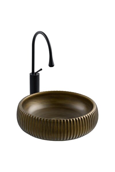 LENA TEZGAHÜSTÜ LAVABO (HAKİ YEŞİL) E-4161C