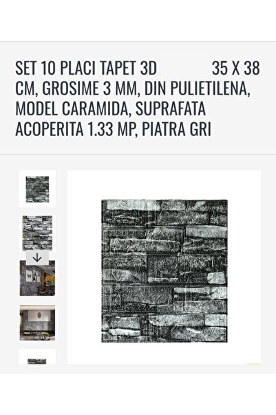 OEM Set of 10 3D self-adhesive wallpaper tiles with marble imitation