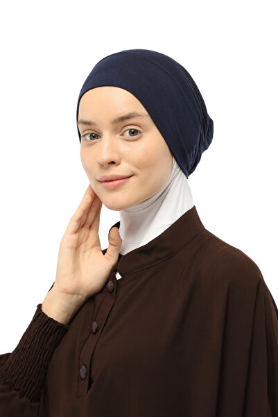 Altobeh غطاء حجاب مرن عملي جاهز باللون الأزرق الداكن