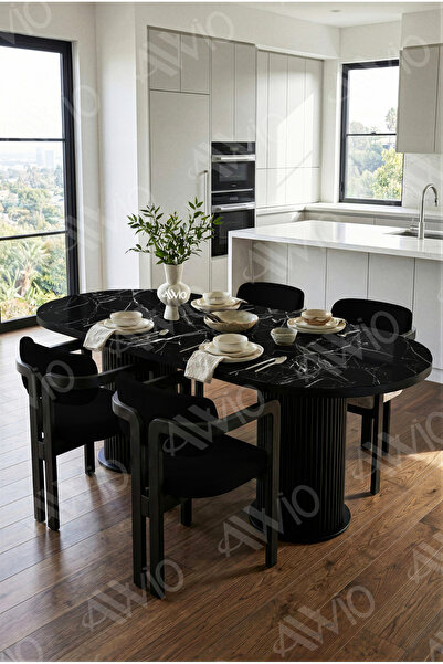 AVVİO Marco Bohem Ayak 4'lü Tokyo Metal Demonte Sandalye 80x140 Masa Sandalye...