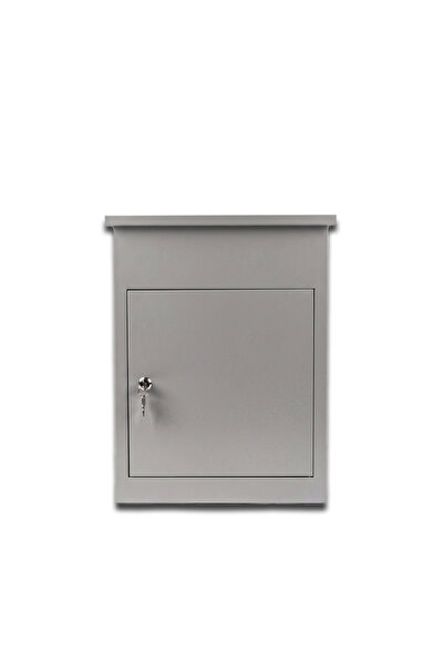 GENERAL Metal mailbox with lid - Silver storage box 41x60cm for home and office