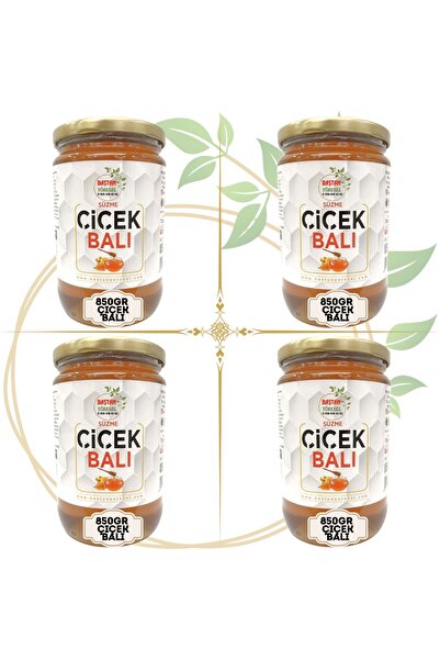 Baştan Yöresel 4 Adet 850gramlık Çiçek Balı (1. SAĞIM)
