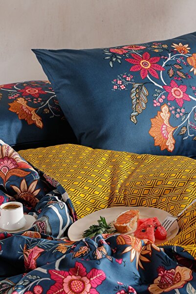 Doqu Home Saten Nevresim Takımı Celebrity Çift Kişilik - Yeşil