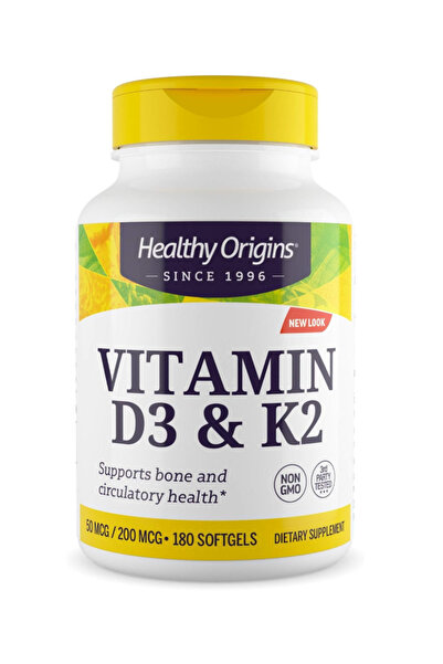 HEALTHY ORIGINS Vitamin D3 2,000 IU (50 mcg) & K2 200 mcg, Bone Support, Card...