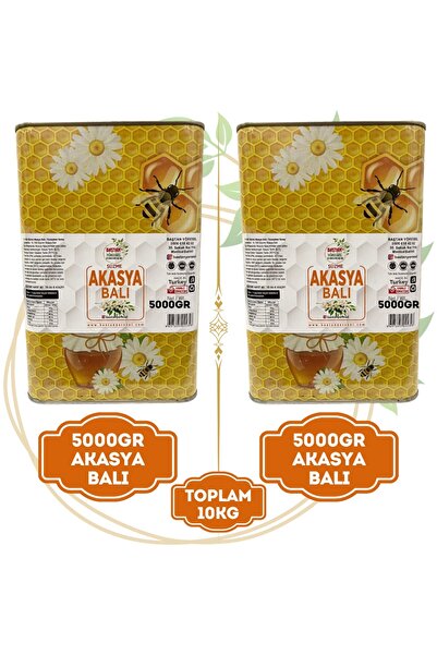 Baştan Yöresel 10kg Teneke Akasya Balı (2 Adet 5kg Teneke)