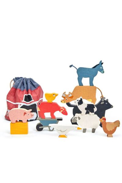 Tender Leaf Toys Οικόσιτα ζώα, κατασκευασμένα από ξύλο υψηλής ποιότητας - Sta...