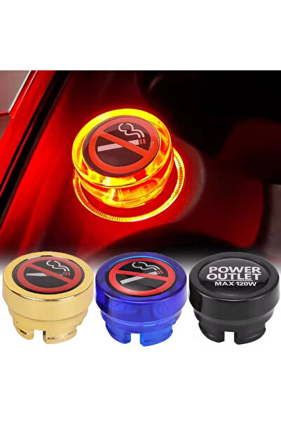 Universal Araç Çakmaklık Yuvası Soketi Kapağı Sigara İçilmez Logolu 2.6x1.8cm...