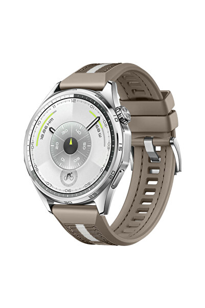 Sneezy Sportstripe Mesh Pattern Metal Buckle Silicone Smart Watch Band Compat...