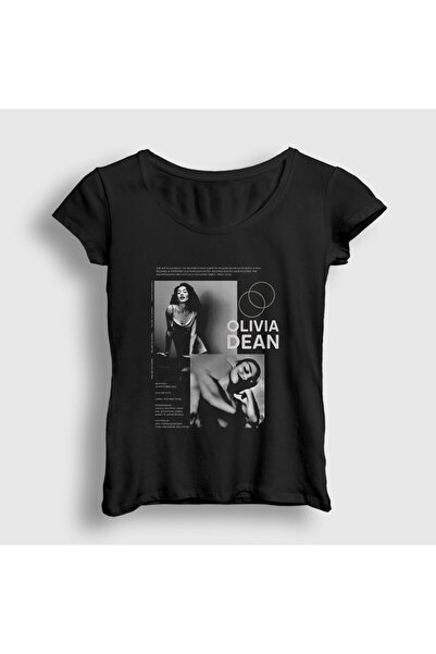 Presmono Women's Black the Art of Loving Olivia Dean T-Shirt 594752Tt