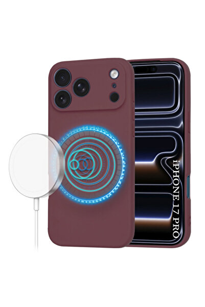 Techsuit SoftFlex MagSafe Silicone Case for iPhone 17 Pro, Burgundy