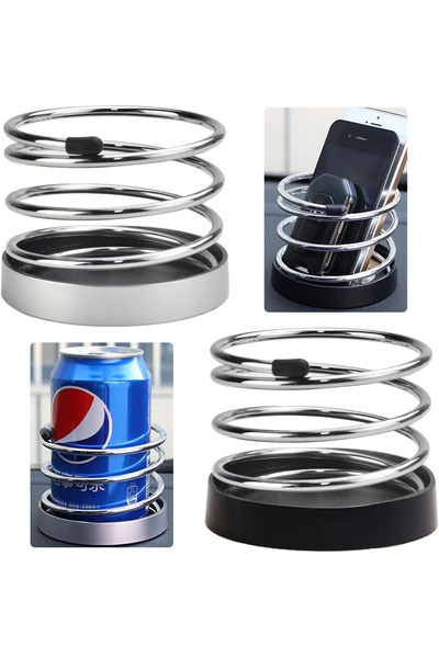 Genel Markalar Yaylı Bardaklık Bardak İçeçek Tutucu Gri