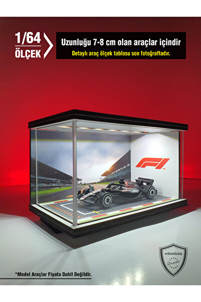 reklambalaj F1 FORMULA V1 Diecast Led Işıklı Akrilik Korumalı Stand/Diorama 1...