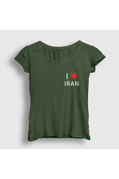 Presmono Дамска каки тениска „I Love Iran“ 592139tt