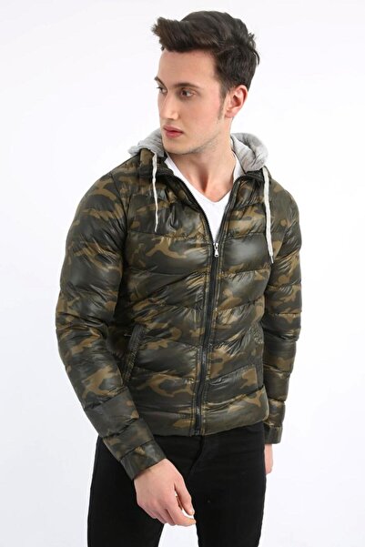 Afternoon Kids Kamuflaj Desenli Spor Erkek Günlük Şişme Mont