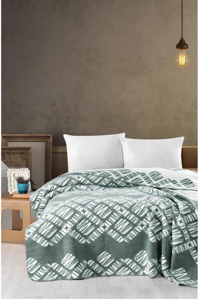 Vefa Home Collection Pamuklu Desenli Çift Kişilik Battaniye