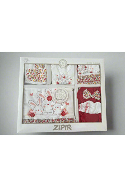 Zıpır Set of 10 Pieces for Newborn Girls - Bow and Bunnies