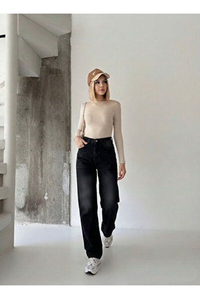 Your Shine High Waist with Back Belt Buckle Loose Legs Baggy