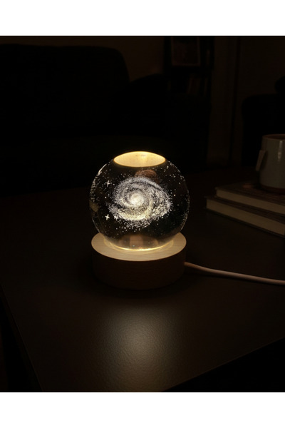 Aludra Craft Studio Kristal Led Işıklı Küre