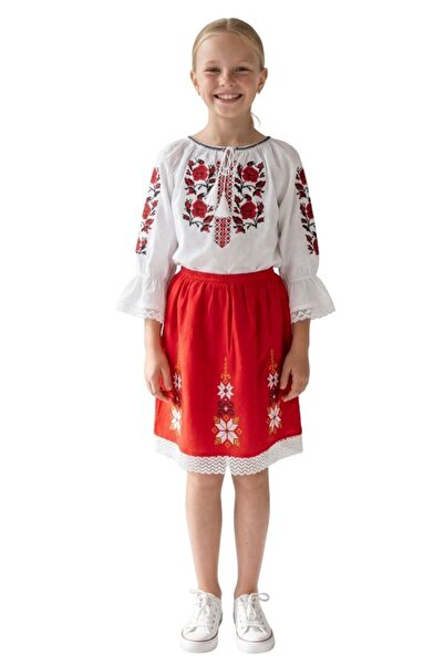 rody's forever Φόρεμα για κορίτσια F26 λευκό/κόκκινο τύπου κοστούμι, 16 ετών ...