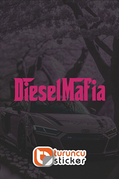 Turuncu Sticker ملصق ديزل مافيا 20x5 سم - ملصق للسيارة - المحرك - اللابتوب - ...