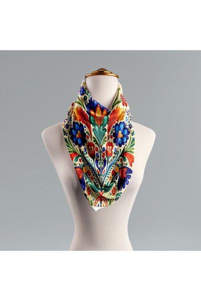 Şen Dekorasyon Şd Scarf Spring Pattern Foulard