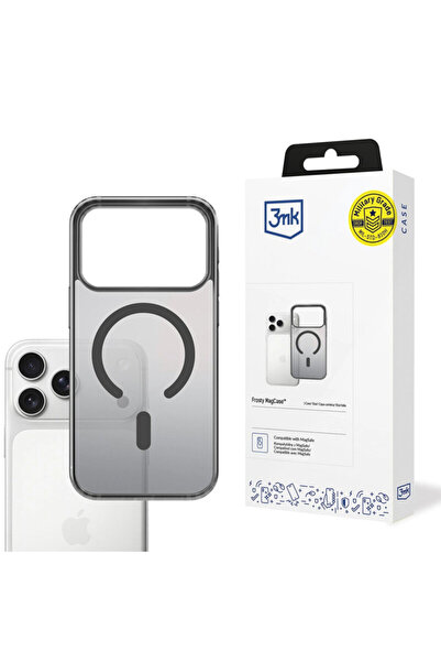 3MK Husă premium Frosty MagCare pentru iPhone 17 Pro, neagră