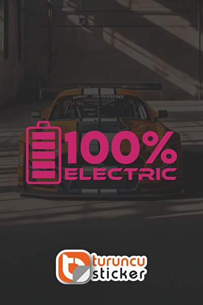 Turuncu Sticker ملصق كهربائي 100% مقاس 20x8 سم - ملصق للسيارة - المحرك - الكم...