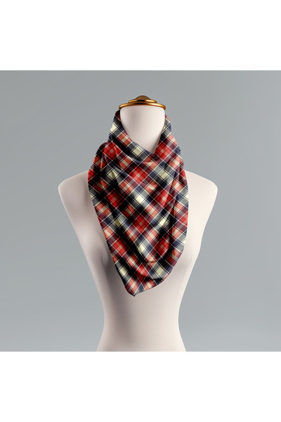 Şen Dekorasyon Şd Scarf Red Plaid Scarf