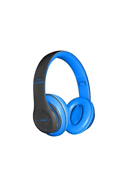 ALIEN Căști Bluetooth cu radio/MP3/TF/microfon P15 albastre