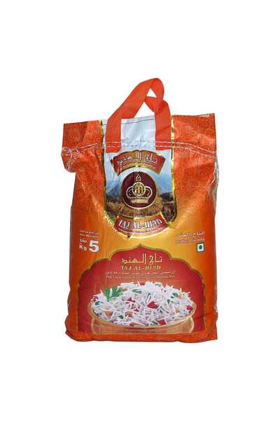 TAJ AL HIND Taj Al-Hind Indian White Long Grain Basmati Rice 5 kg