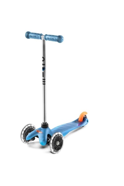 Micro Mini Classic Scooters Aqua with LED Wheels |Swiss Designed| Scooter for...