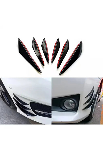 Universal Tampon 6'lı Bıçak Ventil Parlak Siyah İthal