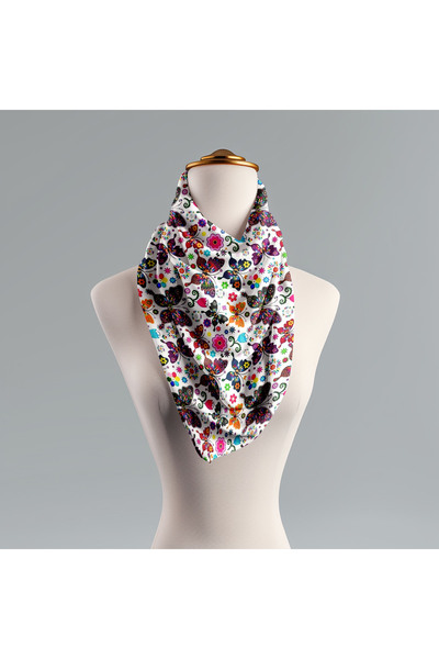 Şen Dekorasyon Şd Scarf Butterflies Foulard