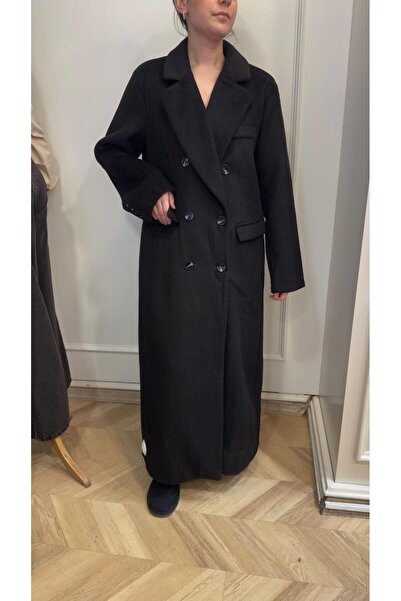 Bade Butik Black Long Stamp Coat