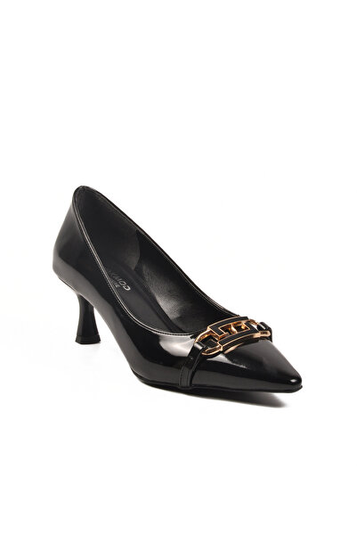 AYAKMOD Black Patent Leather Lightweight Thin Heeled Women's Evening Dress Sh...