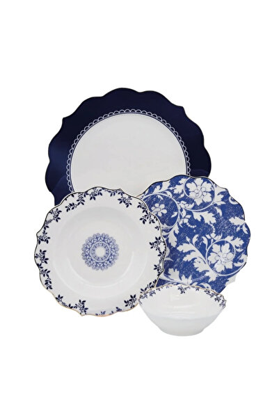 Arow - Dubai Ev dizaynım 24 Parça 6 Kişilik Bone China Yemek Takımı Tr-3624