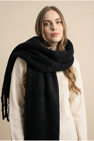 Shophia Imported Puffy O Oversized Women's Scarf - Black