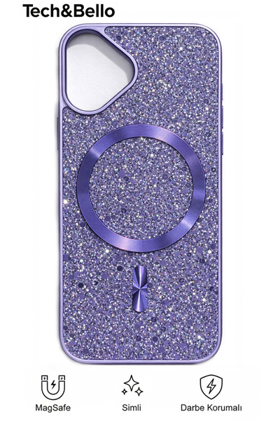 Tech&bello accessories حافظة فضية مقاومة للصدمات متوافقة مع آيفون 16 مع حافة ...