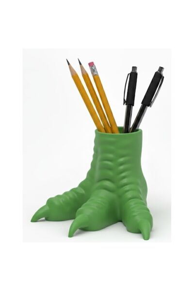 OEM Dinosaur Foot Pencil Holder, Green, 15x15x10cm
