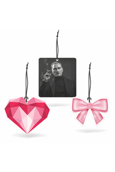 ByMeyla Karizma Gazi Atatürk & Kalp 3’lü Set | Romantik & Cool Premium Torpid...