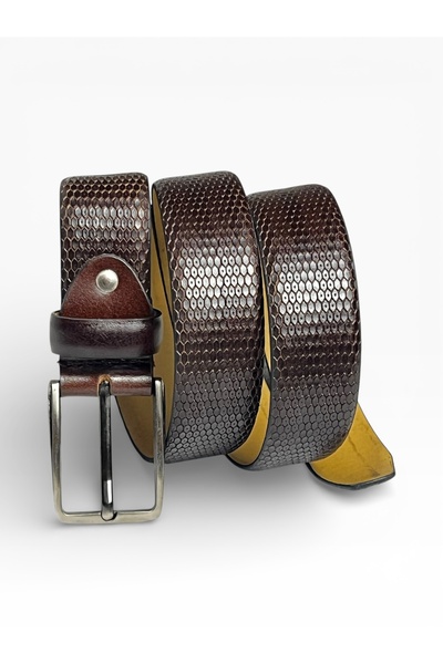 G-Atlantic Men’s 35mm Genuine Leather Formal Belt – Premium Textured Finish, ...